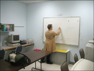 Teaching in the computer classroom.