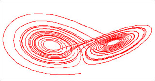 Two interconnected red swirls.